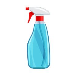 bote limpiacristales azul dibujo